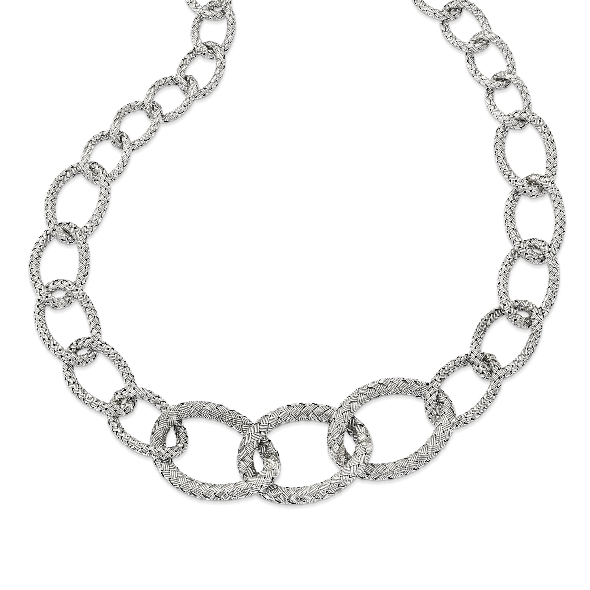 Sterling Silver Woven Necklace Main image