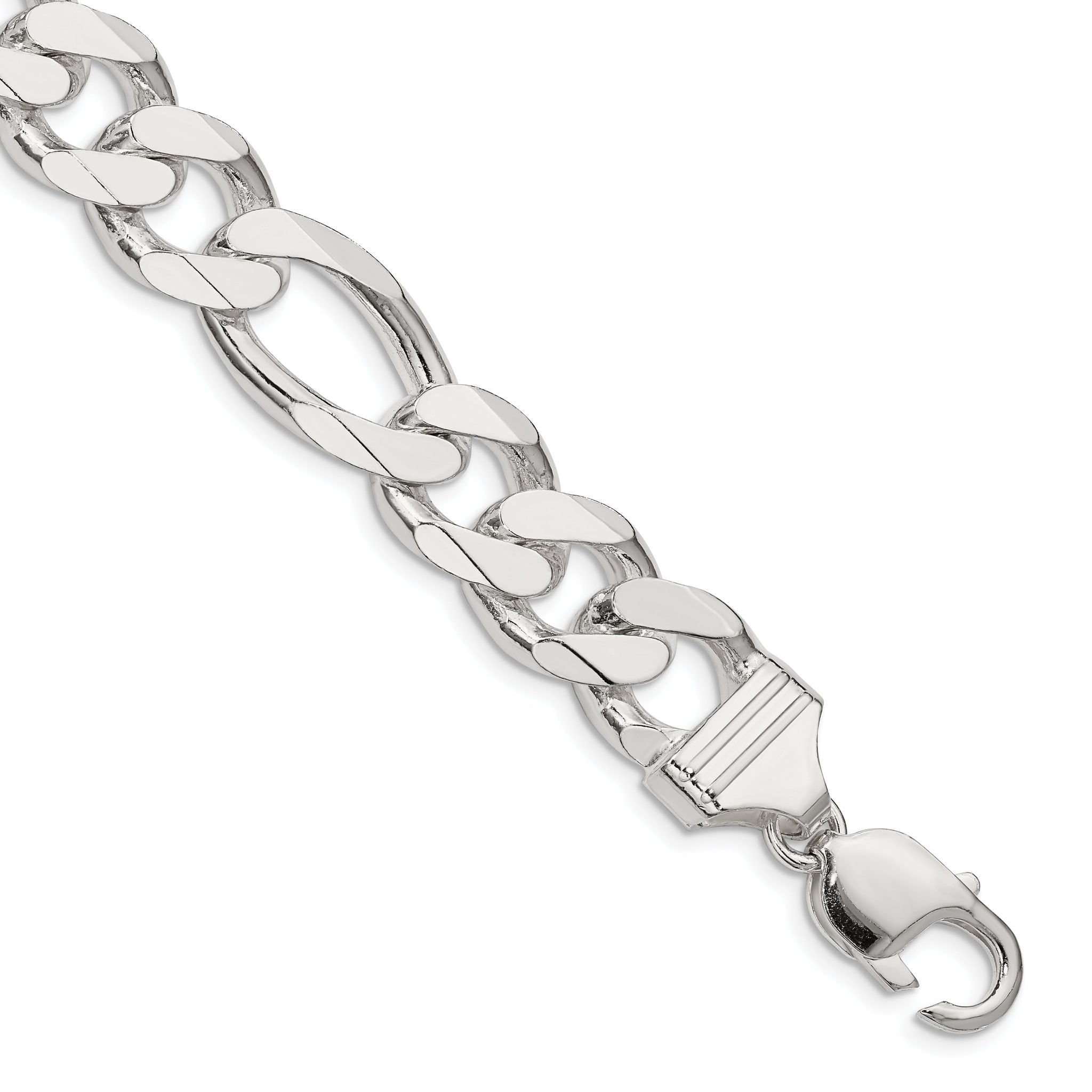 Sterling Silver 13.5mm Figaro Chain Main image