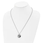 Chisel Stainless Steel Polished and Enameled JOYFUL Bumble Bee Pendant on a 22 inch Cable Chain Necklace