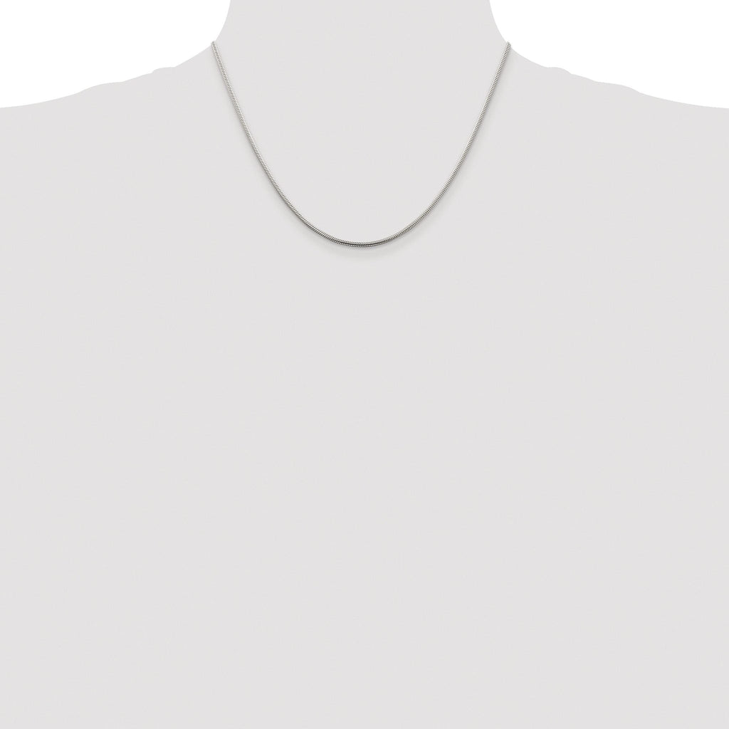 Snake Chain Necklace in Sterling Silver, 1.75mm