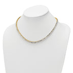 14k 29 1/6 carat Certified Lab Grown Diamond VS+ F+ Complete 17 inch Emerald Graduated Tennis Necklace