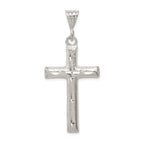 Sterling Silver 925 Latin Cross Pendant with Polished Finish, Solid Cast Design
