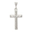 Sterling Silver 925 Latin Cross Pendant with Polished Finish, Solid Cast Design