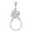 Sophia Jewelers Sterling Silver 925 Charm Holder with Polished Anti-Tarnish Finish