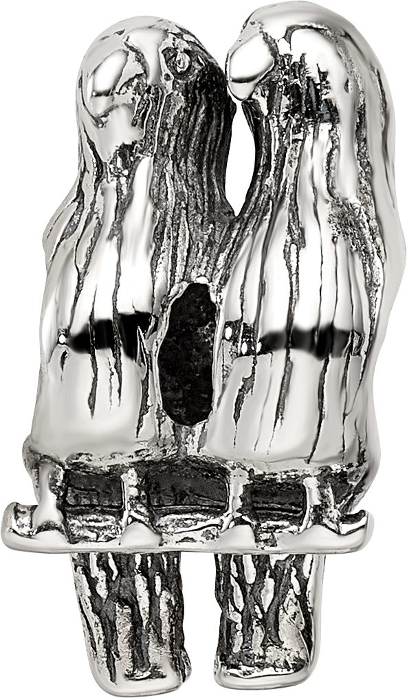 Sterling Silver Reflections Love Birds Bead