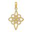 14K Gold Celtic Knot Pendant with Polished Finish Elegant Cast Design