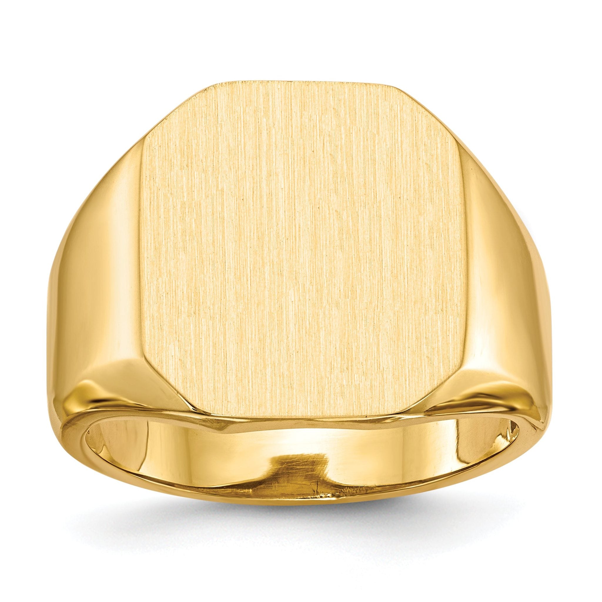 14k 15.0x17.0mm Open Back Mens Signet Ring Main image