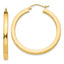 14k 3mm Polished Square Hoop Earrings