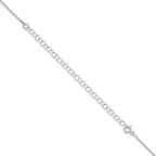 Sterling Silver 1mm Round Spiga Chain With 2 Inch Extension