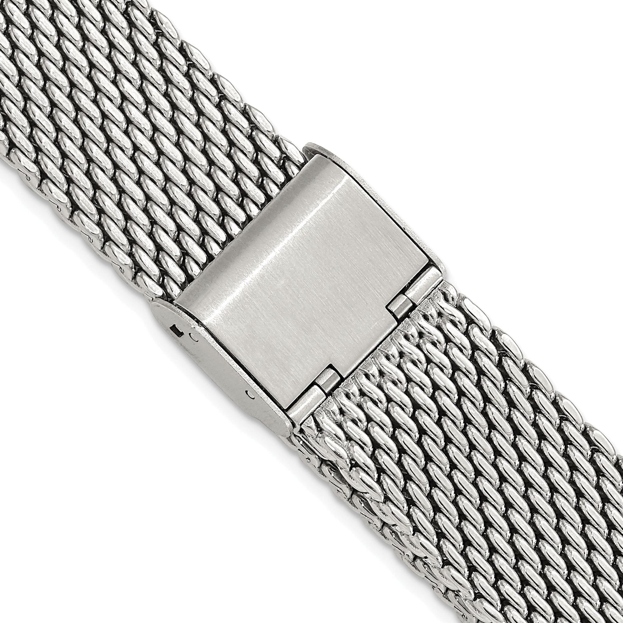 Mesh Watch Strap in Stainless Steel, 22mm