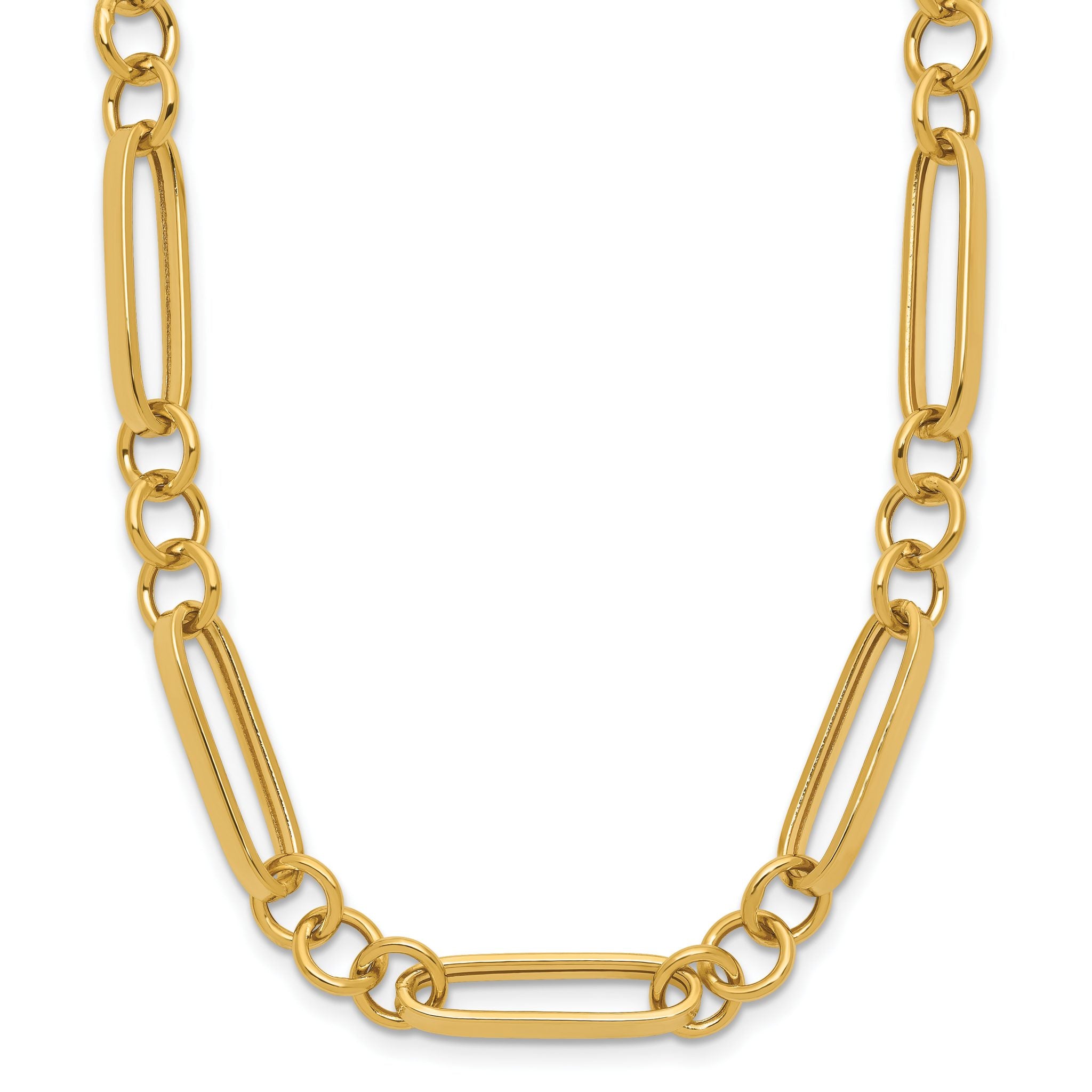 14K Polished Fancy Link Necklace Main image