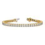 14k 10 carat Lab Grown Diamond VS/SI+ G+ Complete Princess Prong Set Tennis Bracelet