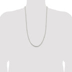 Beveled Oval Cable Chain Necklace in Sterling Silver, 3.25mm