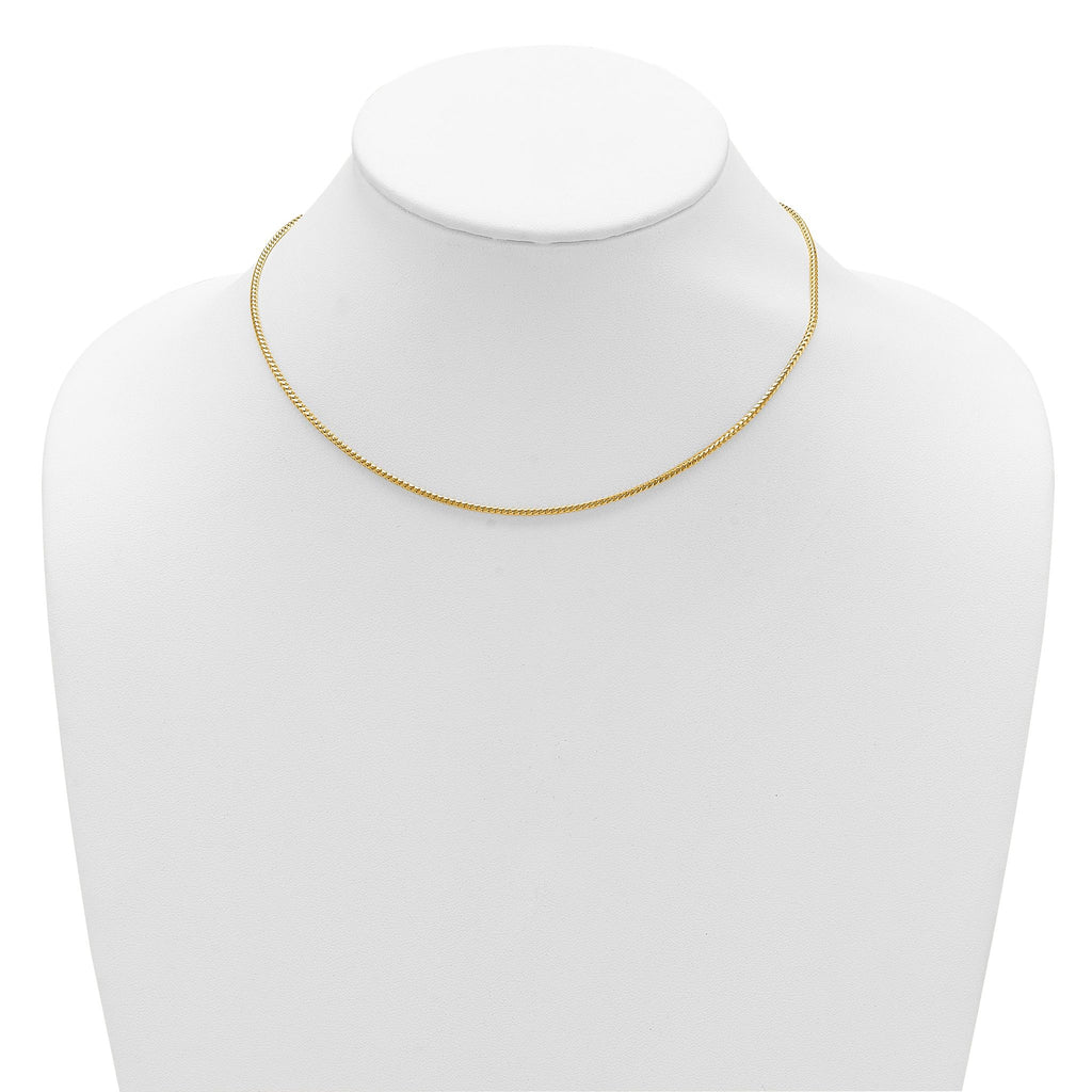 14K 1.5mmmm Franco 1in+1in Adjustable Chain