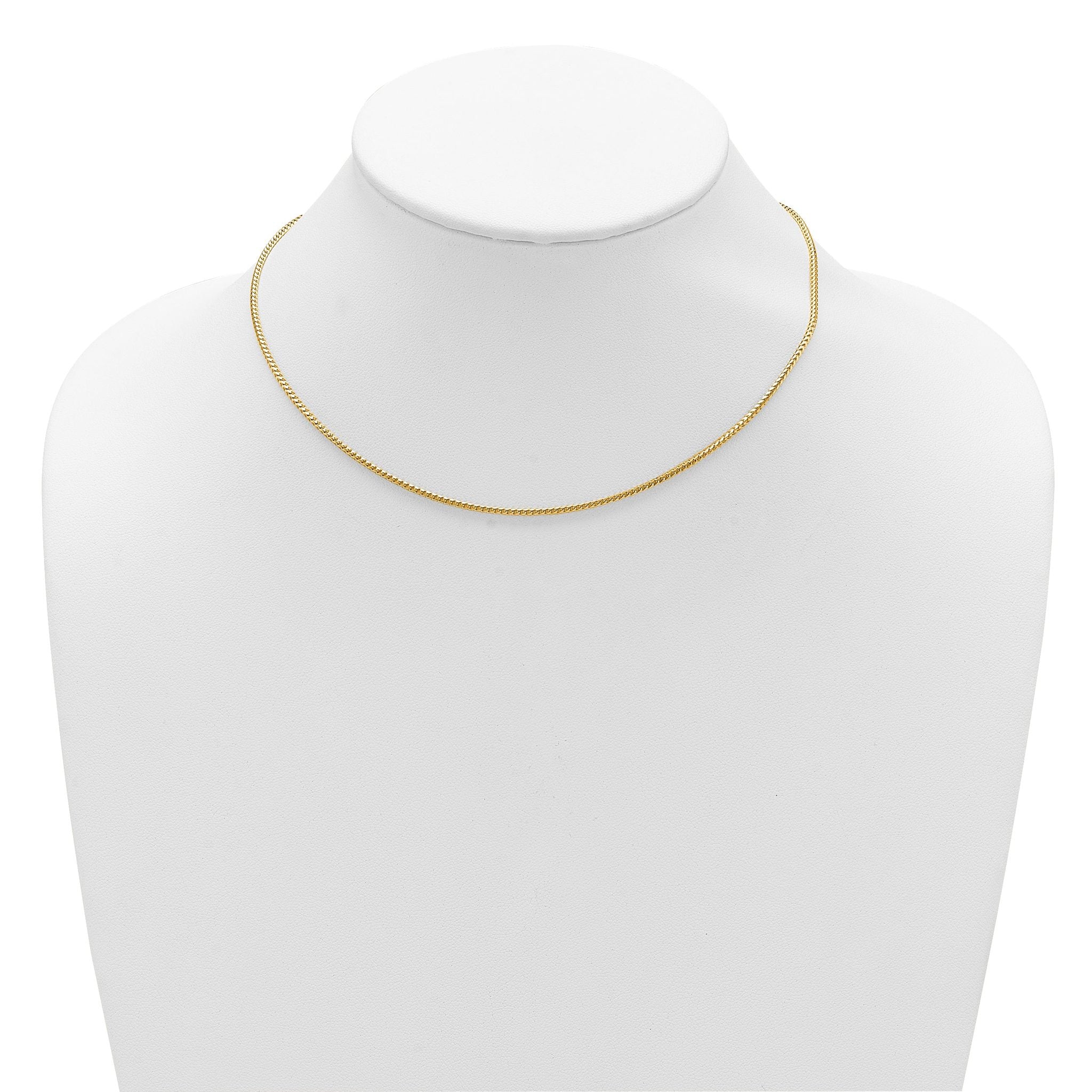 14K 1.5mmmm Franco 1in+1in Adjustable Chain