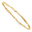 10K Yellow Gold Twisted Bangle with Polished Finish and Lifetime Warranty