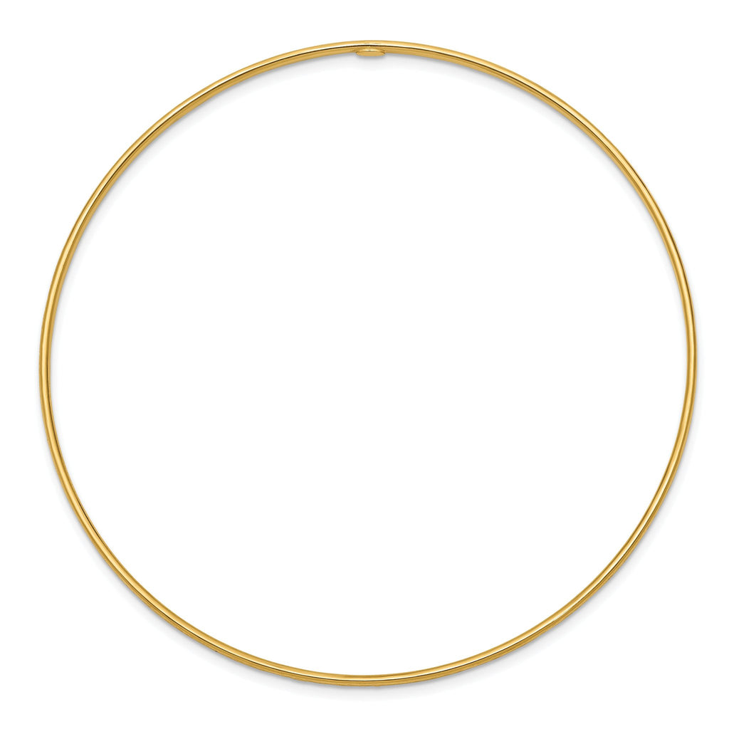 14K Gold Women's Diamond-Cut Bangle Bracelet with Polished Finish Elegant and TimeleSterling Silver Design