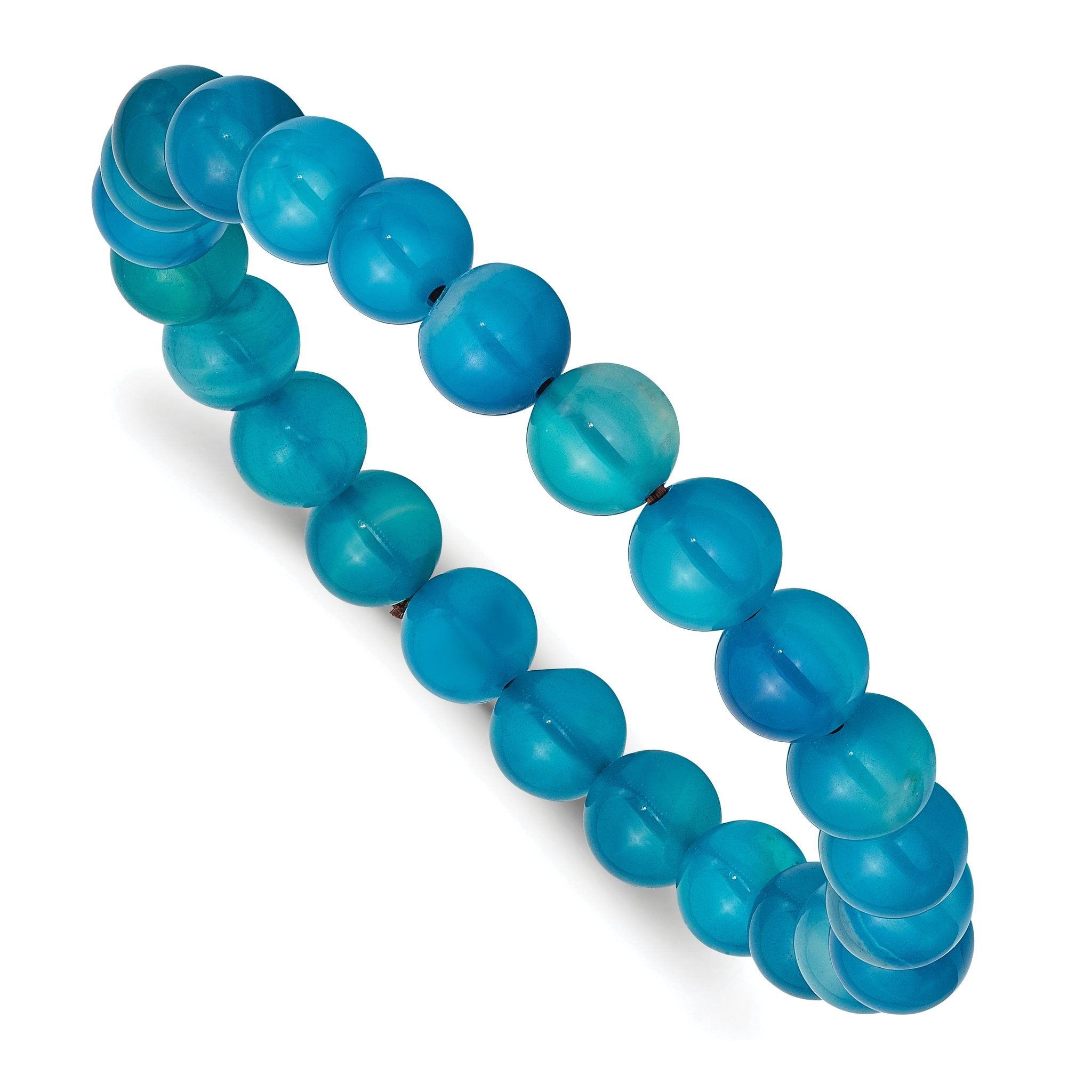 8mm Blue Fire Agate Beaded Stretch Bracelet Main image