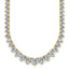 14k 16 1/3 carat Lab Grown Diamond VS+ F+ Complete Round 18 inch Graduated Tennis Necklace