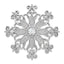 Cheryl M Sterling Silver Rhodium-plated Brilliant-cut & Marquise-cut CZ Snowflake Pin