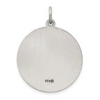 Sterling Silver 925 Saint Florian Medal Pendant with Antiqued Finish
