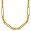 14K Polished and Textured Fancy Link with Toggle 18 inch Necklace