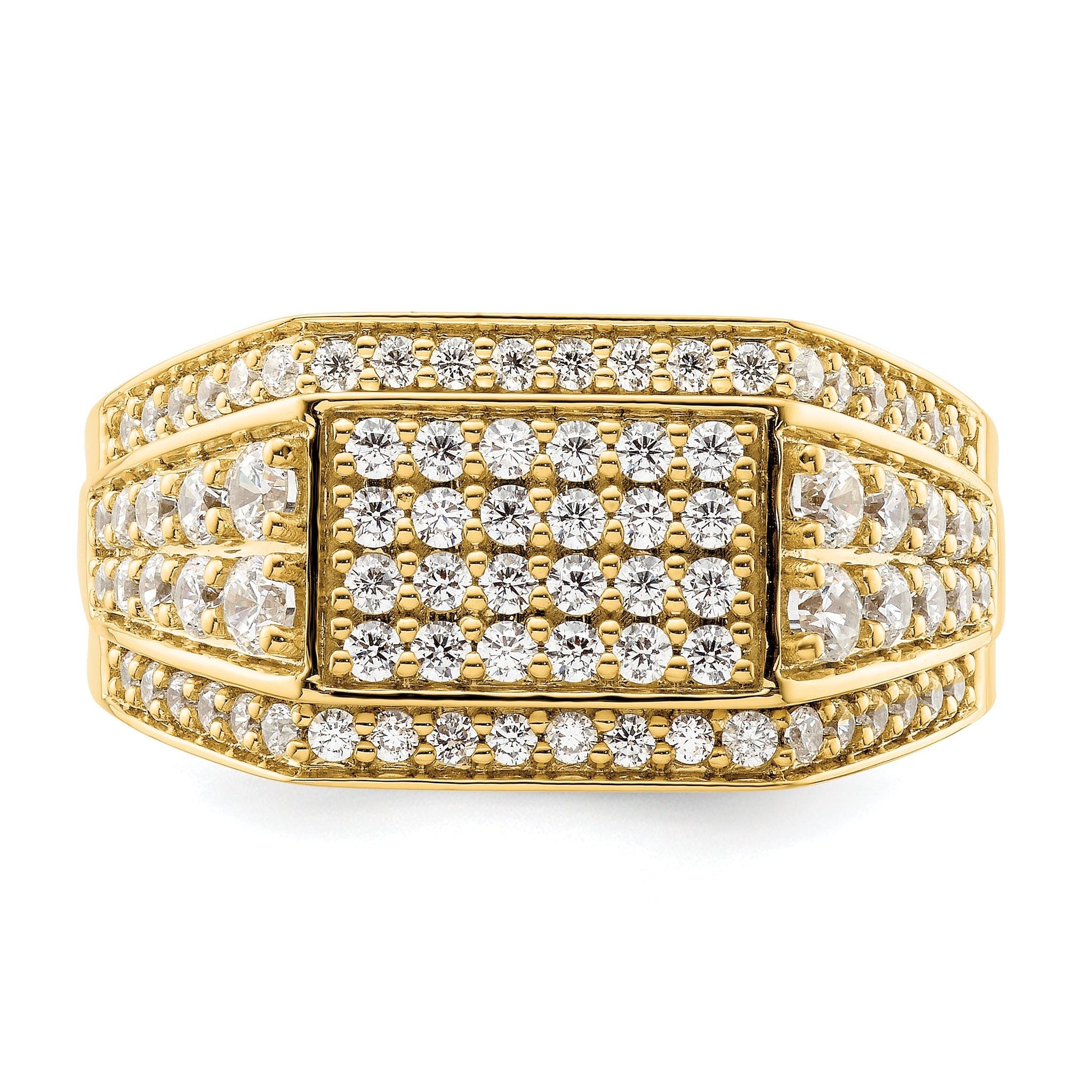 14k 1 3/8 carat Lab Grown Diamond VS/SI+ G+ Men's Ring