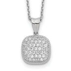 Sophia Jewelers 925 Sterling Silver CZ Pendant Necklace with Rhodium Polish