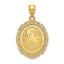 14K Gold Capricorn Zodiac Pendant with Polished Satin Finish