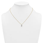 14k 1 1/2 carat Certified Lab Grown Diamond VS+ F+ Pear Complete 18 inch Four Prong Pendant Necklace