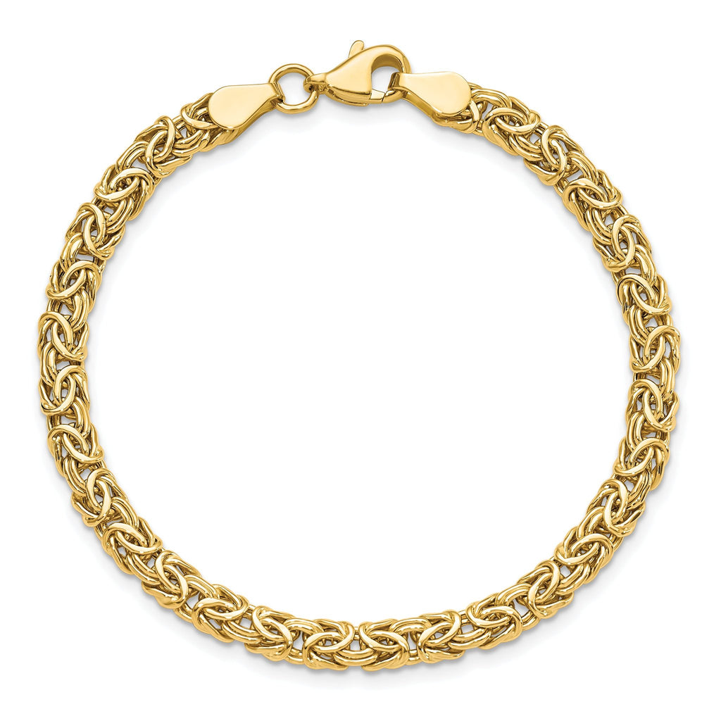10K Polished Byzantine Bracelet