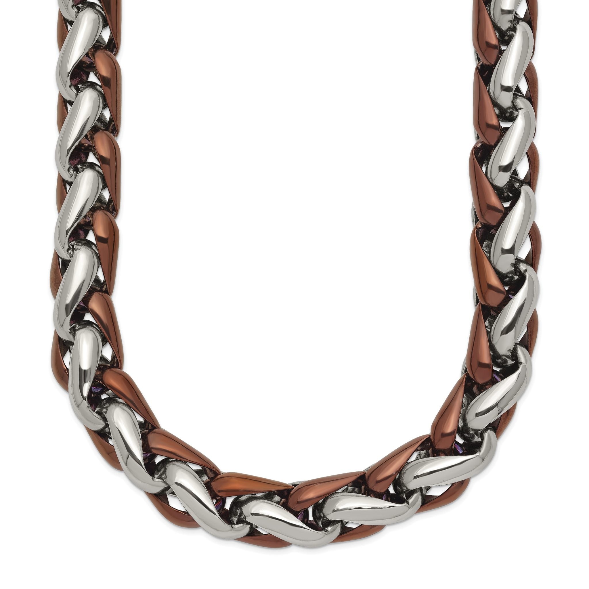 Chisel Stainless Steel Polished Brown IP-plated 24 inch Necklace Main image