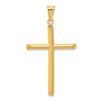 14K Gold 3D Polished Hollow Cross Pendant by Sophia Jewelers