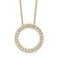 14k 1 carat Lab Grown Diamond VS+ F+ Complete 18 inch Circle Slide Necklace
