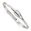 Elegant Sterling Silver 925 Women's Slip-On Bangle Bracelet