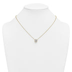 14k 2 1/2 carat Certified Lab Grown Diamond VS+ F+ Cushion Complete 18 inch Bezel Set Necklace