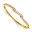 14k AA Diamond Hinged Bangle