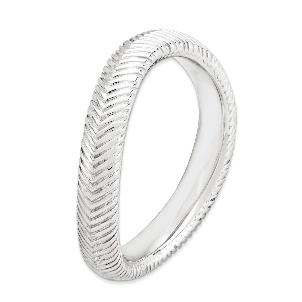 Wave Stackable Ring in Sterling Silver