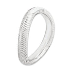 Wave Stackable Ring in Sterling Silver