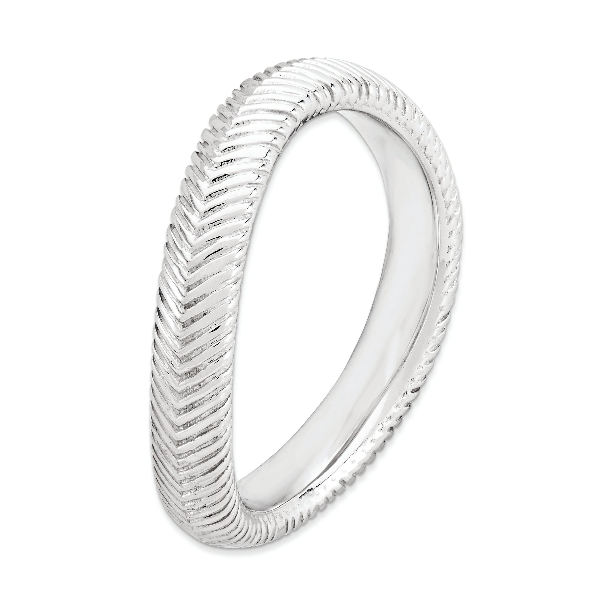 Wave Stackable Ring in Sterling Silver