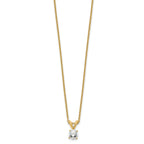 14k 1/3 carat Certified Lab Grown Diamond VS+ F+ Round Complete Four Prong 18 inch Solitaire Pendant Necklace