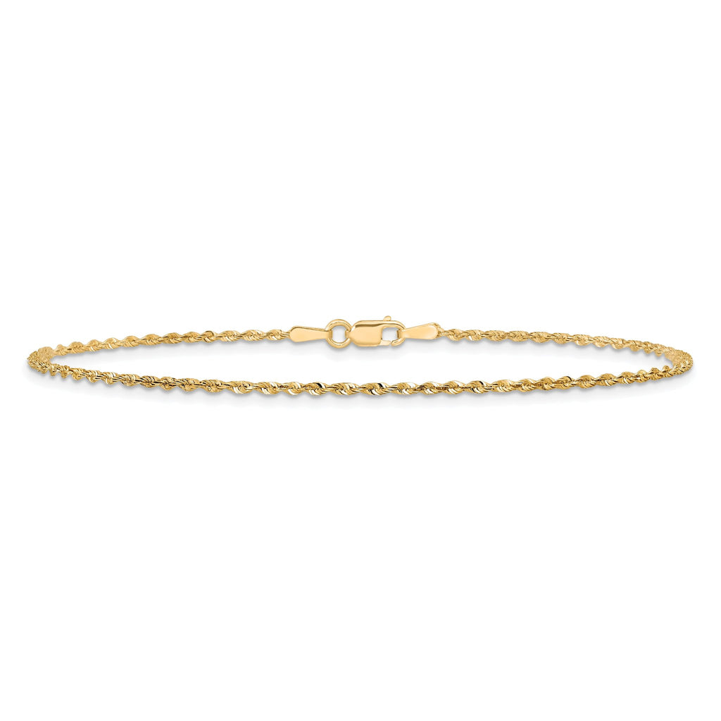Diamond-Cut Rope Chain in 14K Yellow Gold, 1.5mm