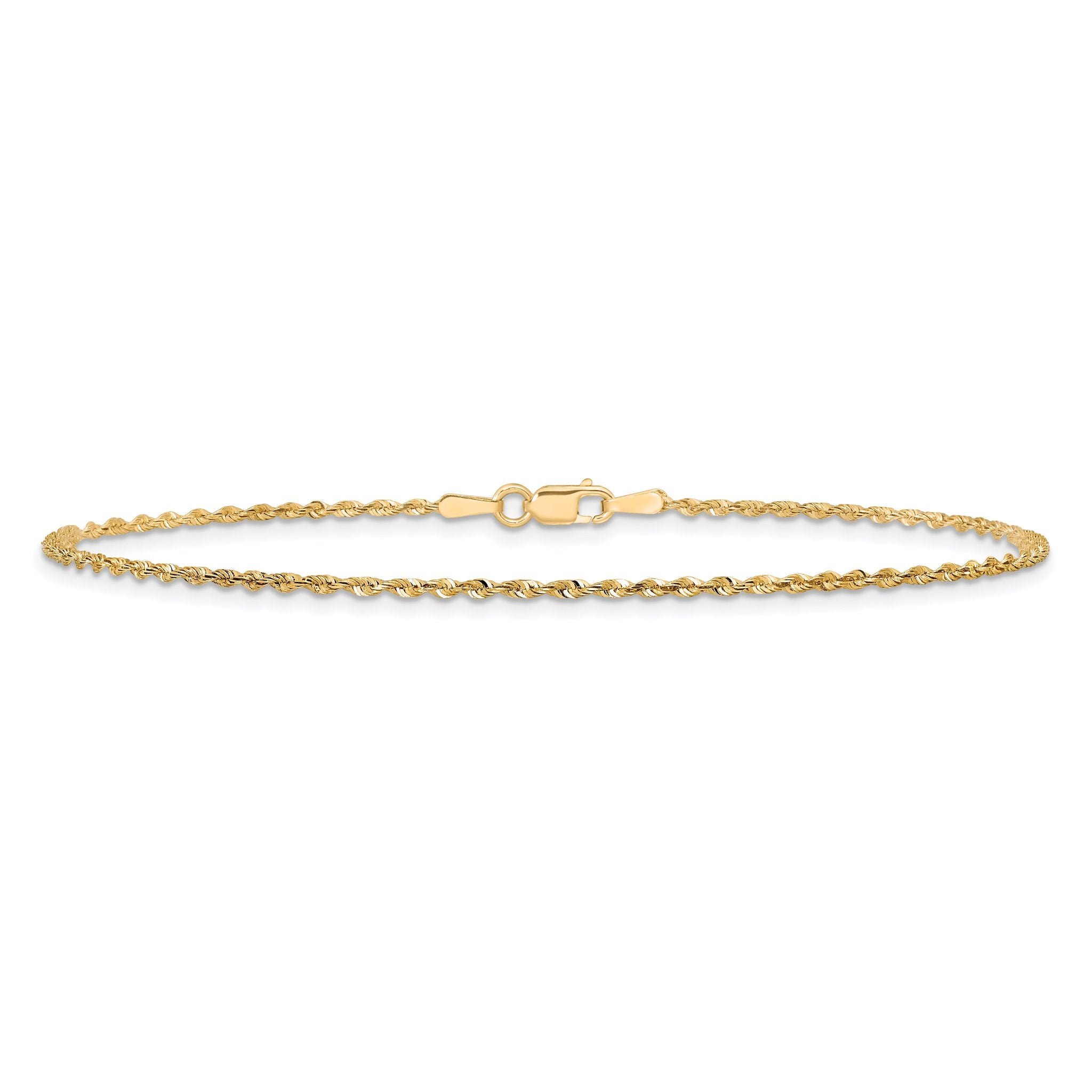 Diamond-Cut Rope Chain in 14K Yellow Gold, 1.5mm