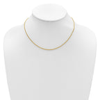 14K 1.65mm Spiga 1in+1in Adjustable Chain