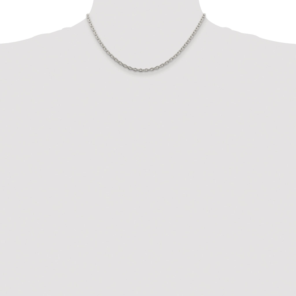 Cable Chain Necklace in Sterling Silver, 3.5mm
