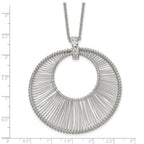 Polished Wire Circle Necklace in Stainless Steel