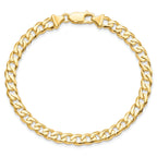 10k 5.8mm Hand-polished Fancy Link Bracelet