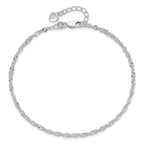 Singapore Chain Anklet in Sterling Silver, 3mm