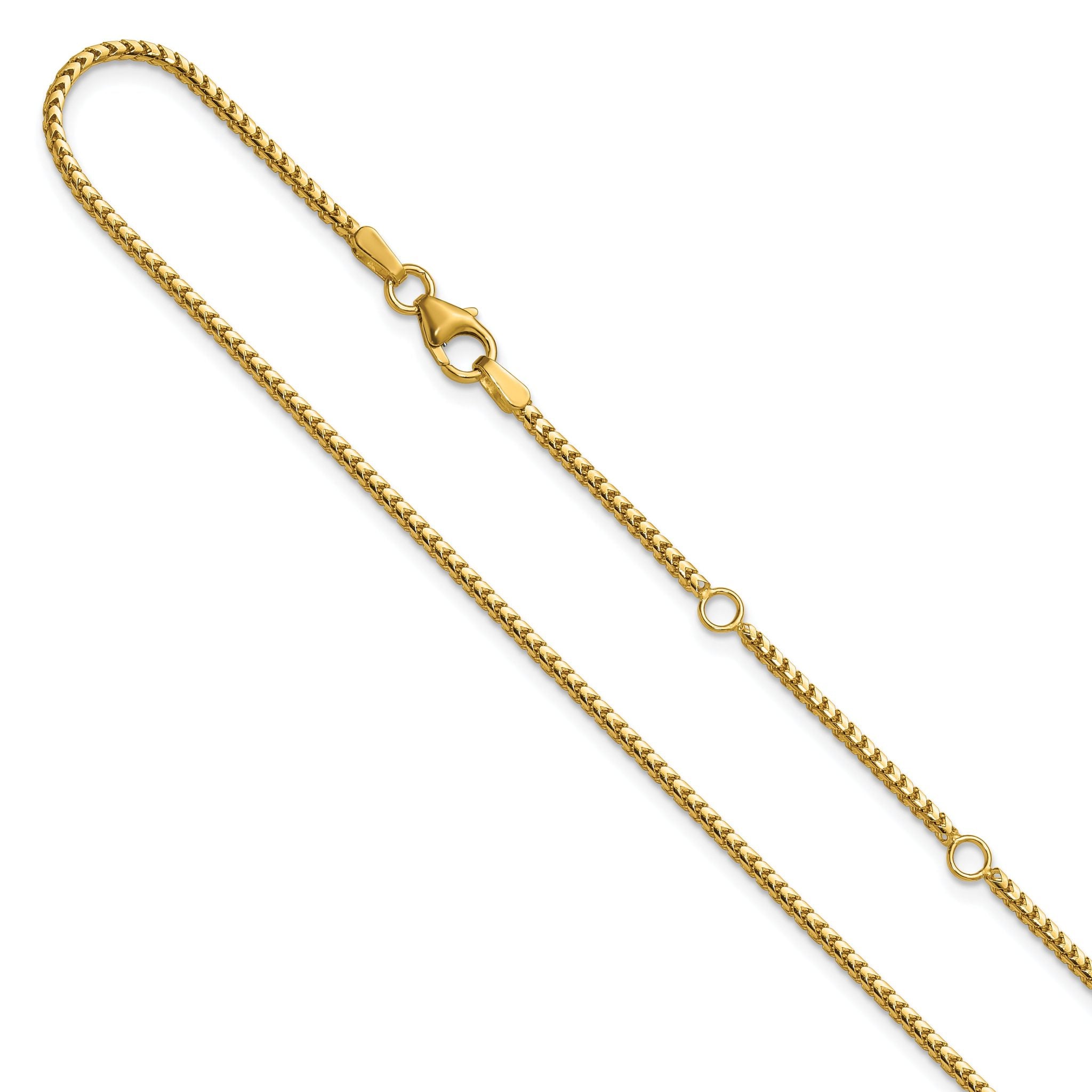 14K 1.5mmmm Franco 1in+1in Adjustable Chain Main image