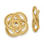 14K Gold Polished Love Knot Earring Jackets for Women